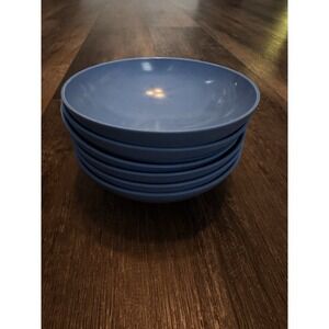 Vintage Mid Century Texas Ware Cereal Bowls 5.5"  Light Blue, Set Of Six 6 G2